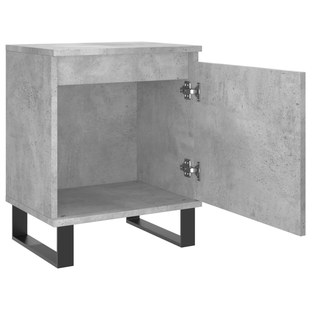 Noptiere, 2 buc., gri beton, 40x30x50 cm, lemn compozit — imaginea 6