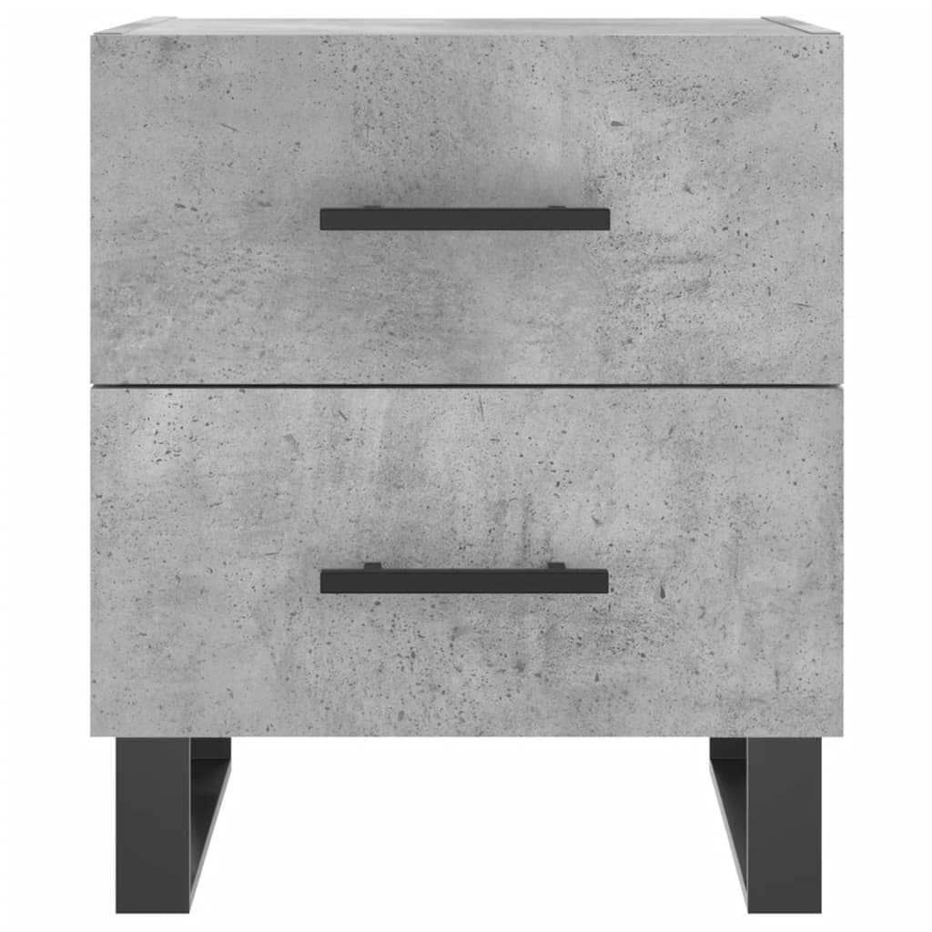 Noptiera, gri beton, 40x35x47,5 cm, lemn compozit — imaginea 6