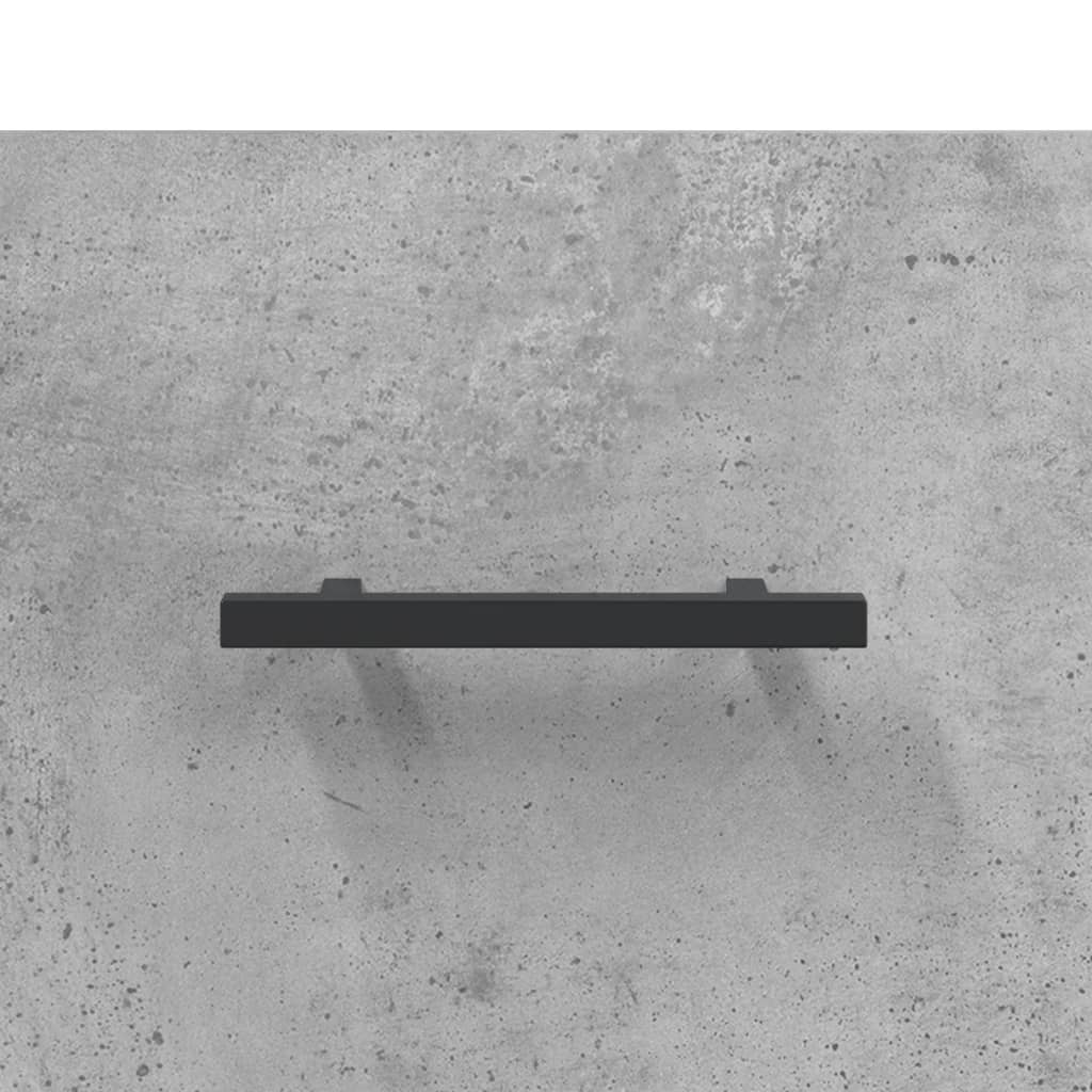 Noptiera, gri beton, 40x35x47,5 cm, lemn compozit — imaginea 9