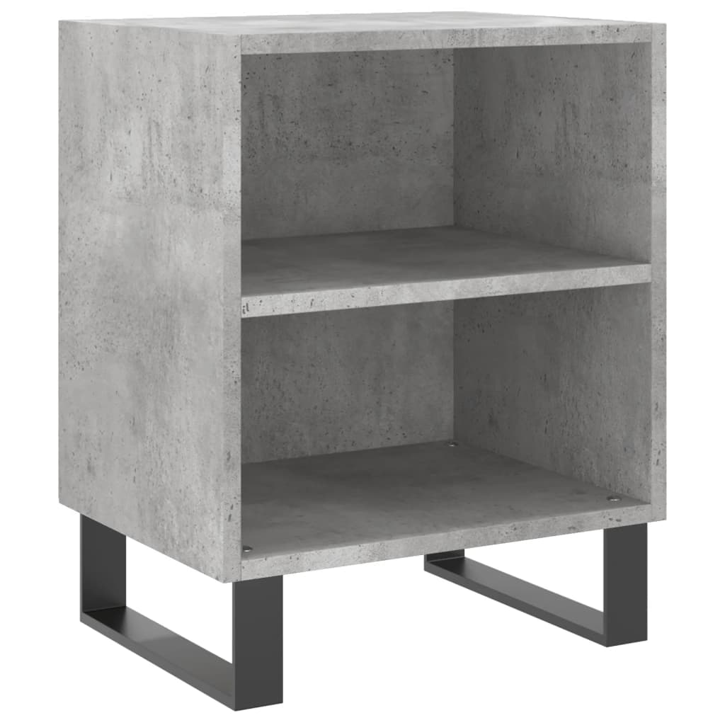Noptiere, 2 buc., gri beton, 40x30x50 cm, lemn compozit — imaginea 4