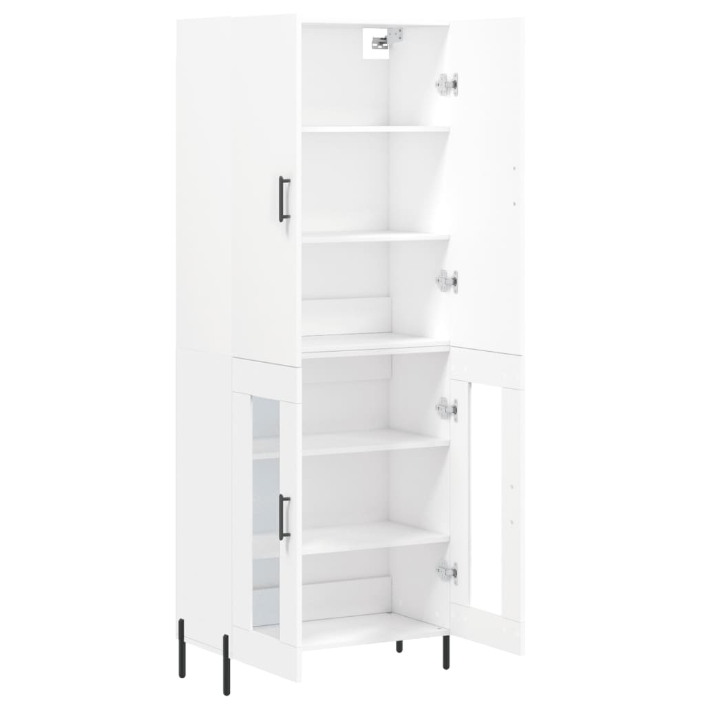 Dulap inalt, alb, 69,5x34x180 cm, lemn compozit — imaginea 4