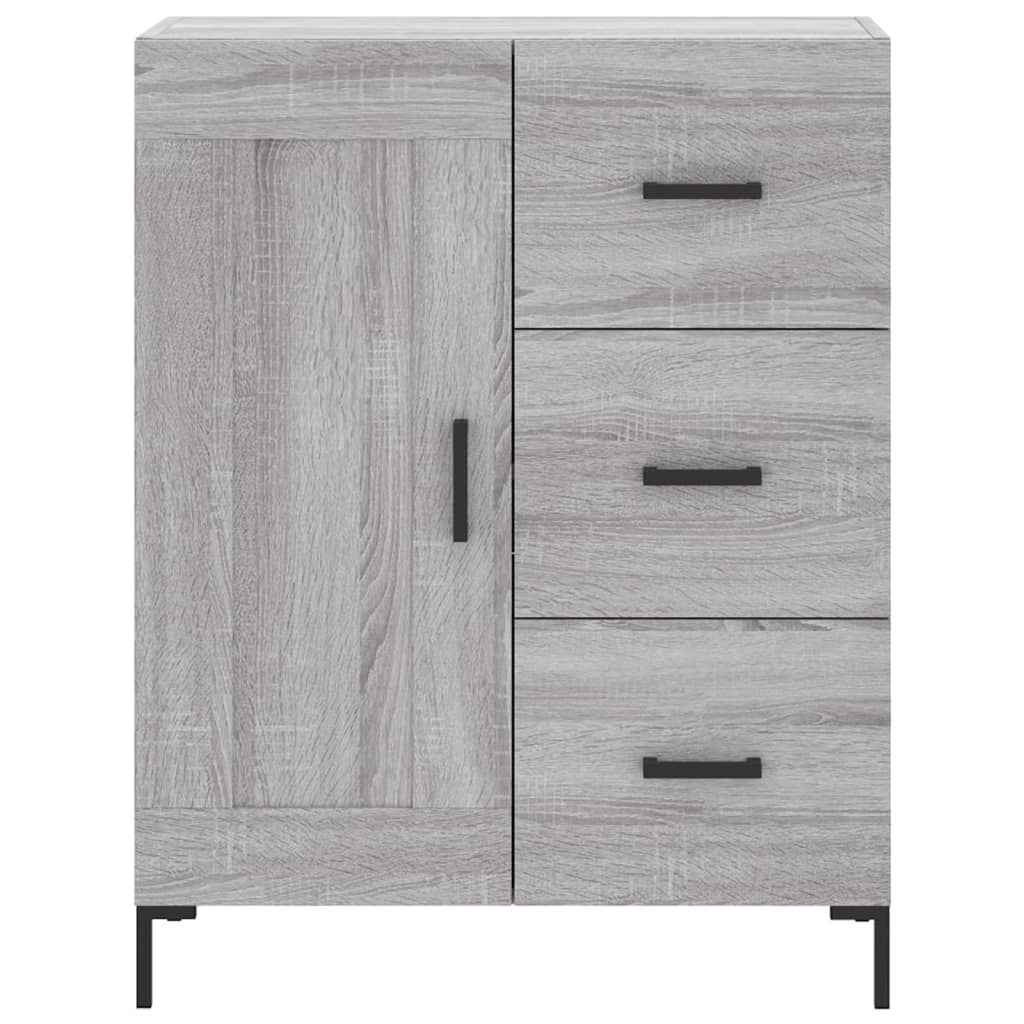 Dulap inalt, gri sonoma, 69,5x34x180 cm, lemn compozit — imaginea 8