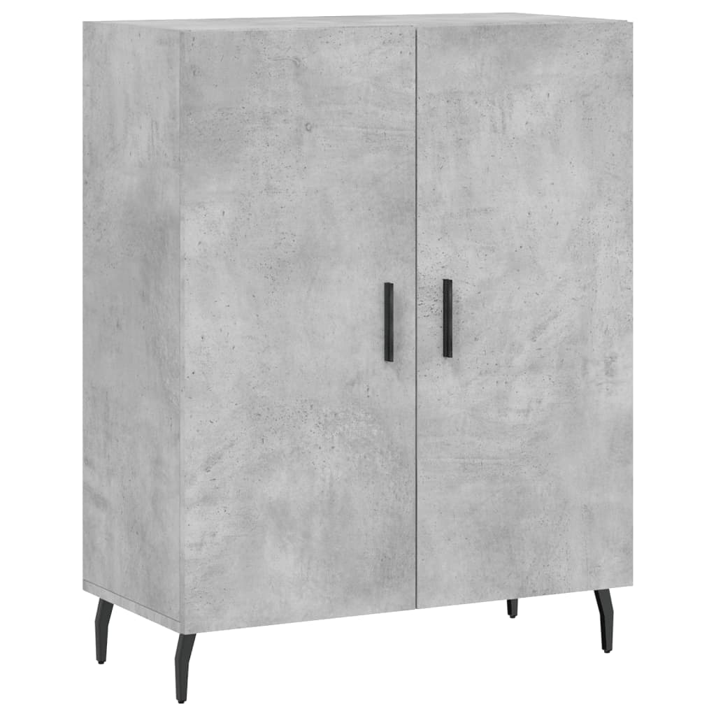 Dulap inalt, gri beton, 69,5x34x180, lemn compozit — imaginea 7