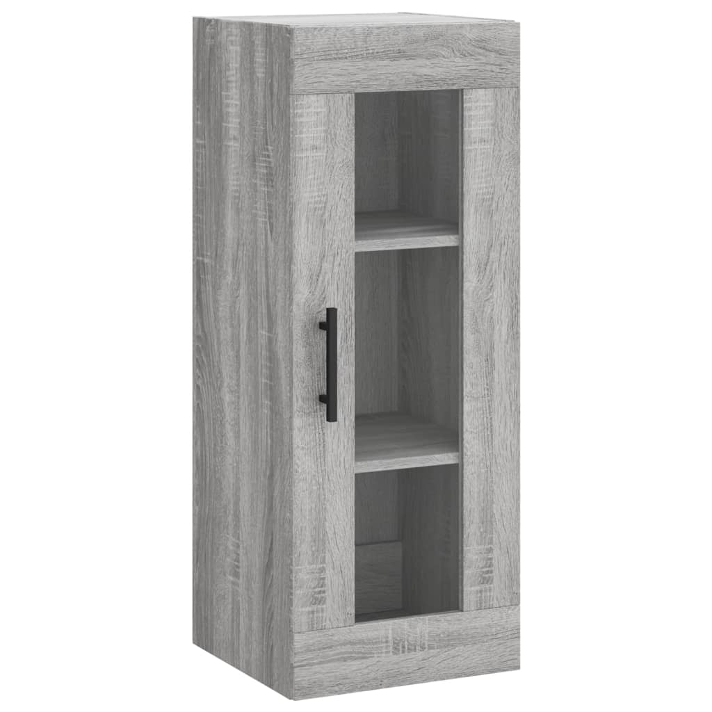 Dulap inalt, gri sonoma, 34,5x34x180 cm, lemn prelucrat — imaginea 5