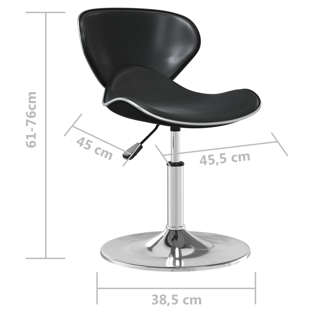 Scaun de bar, negru, piele ecologica — imaginea 9