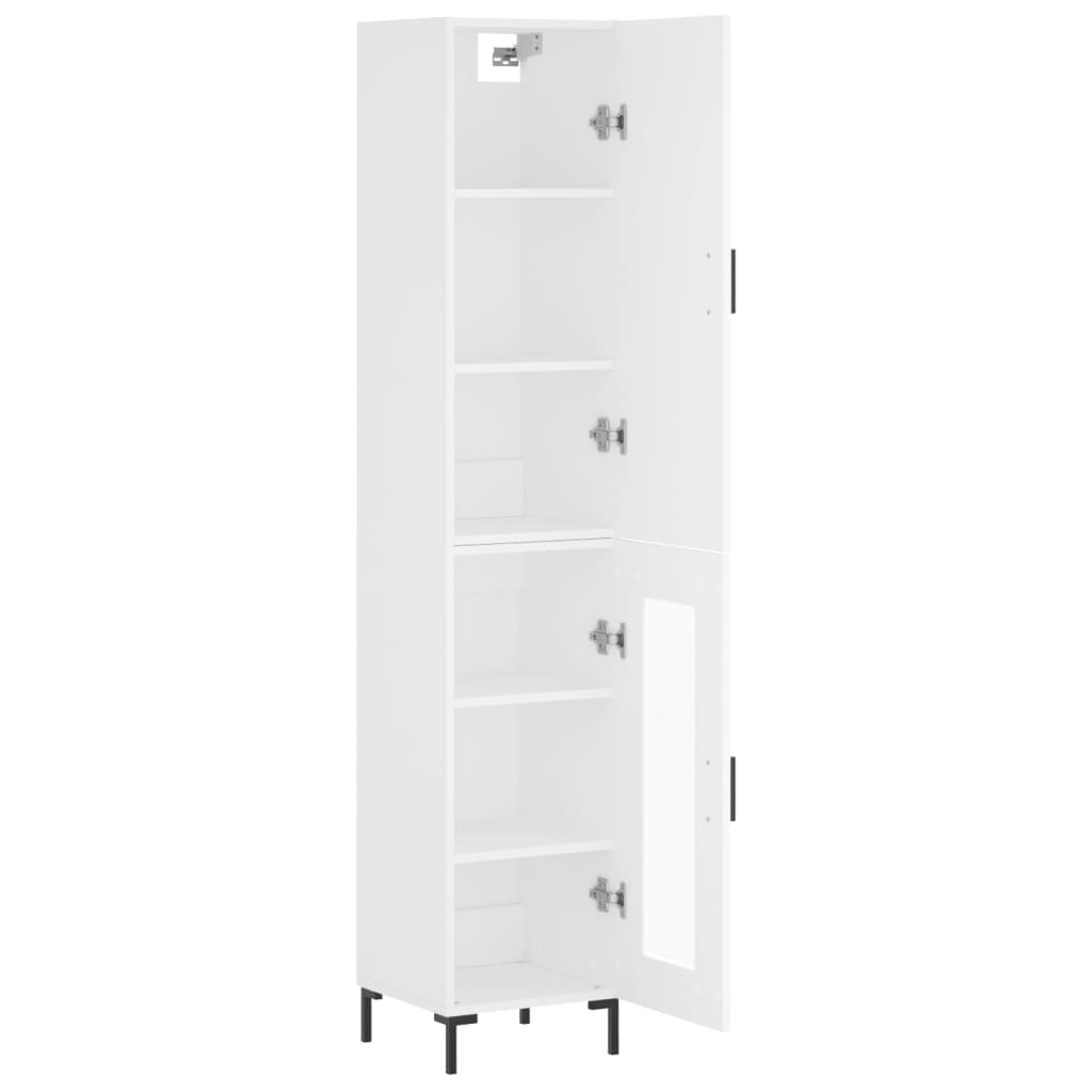 Dulap inalt, alb, 34,5x34x180 cm, lemn prelucrat — imaginea 4