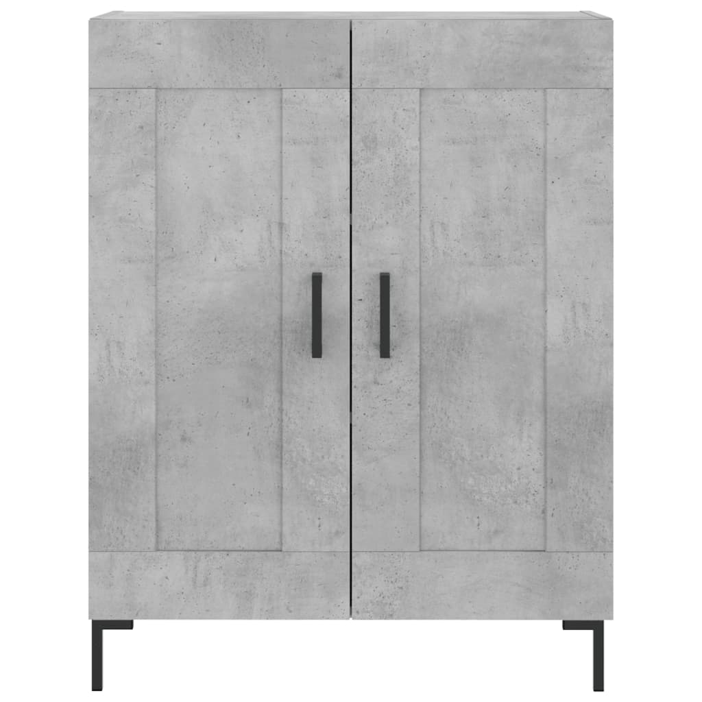 Dulap inalt, gri beton, 69,5x34x180, lemn compozit — imaginea 8