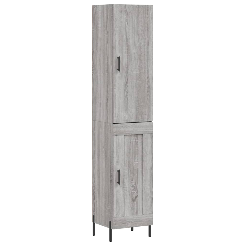 Dulap inalt, gri sonoma, 34,5x34x180 cm, lemn prelucrat
