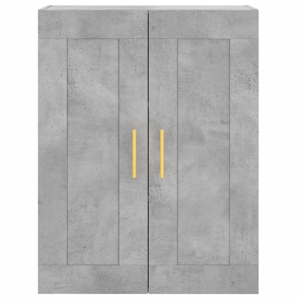 Dulap inalt, gri beton, 69,5x34x180, lemn compozit — imaginea 6
