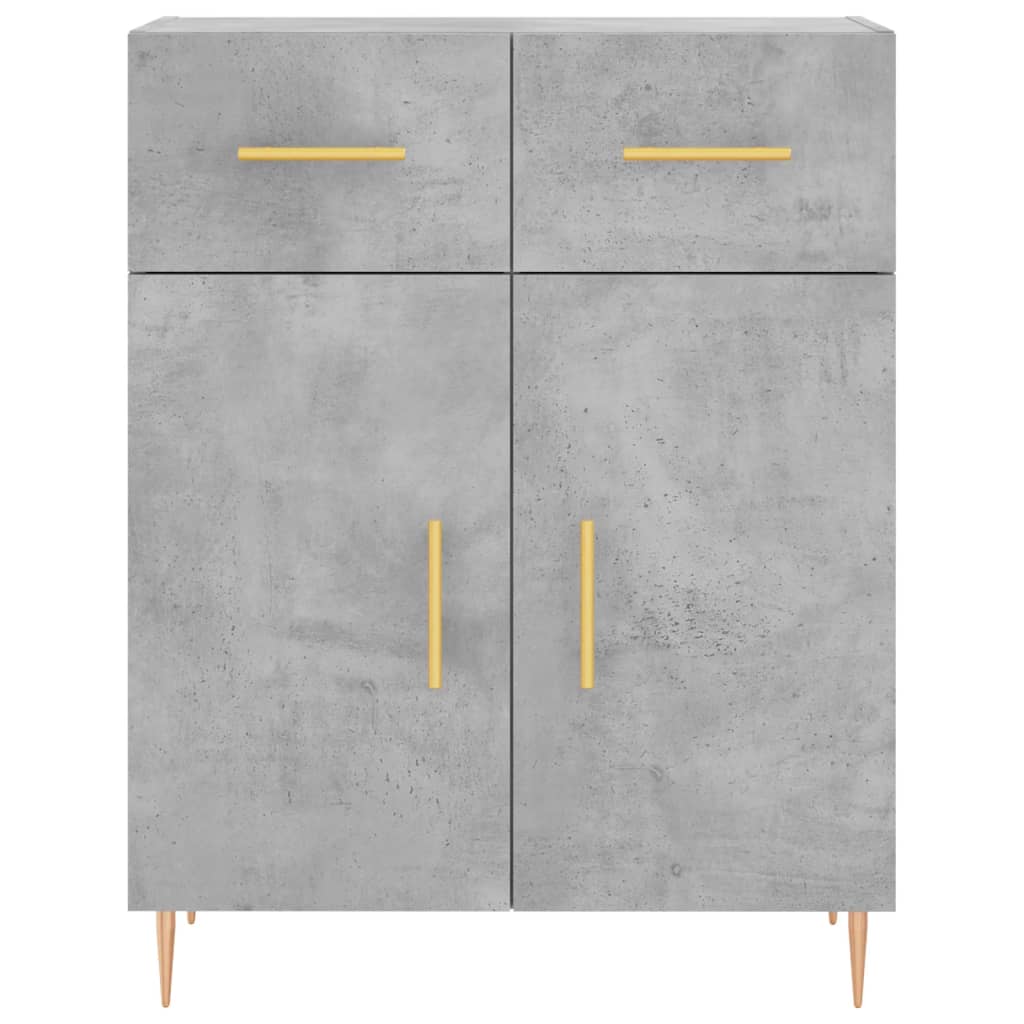 Dulap inalt, gri beton, 69,5x34x180, lemn compozit — imaginea 8