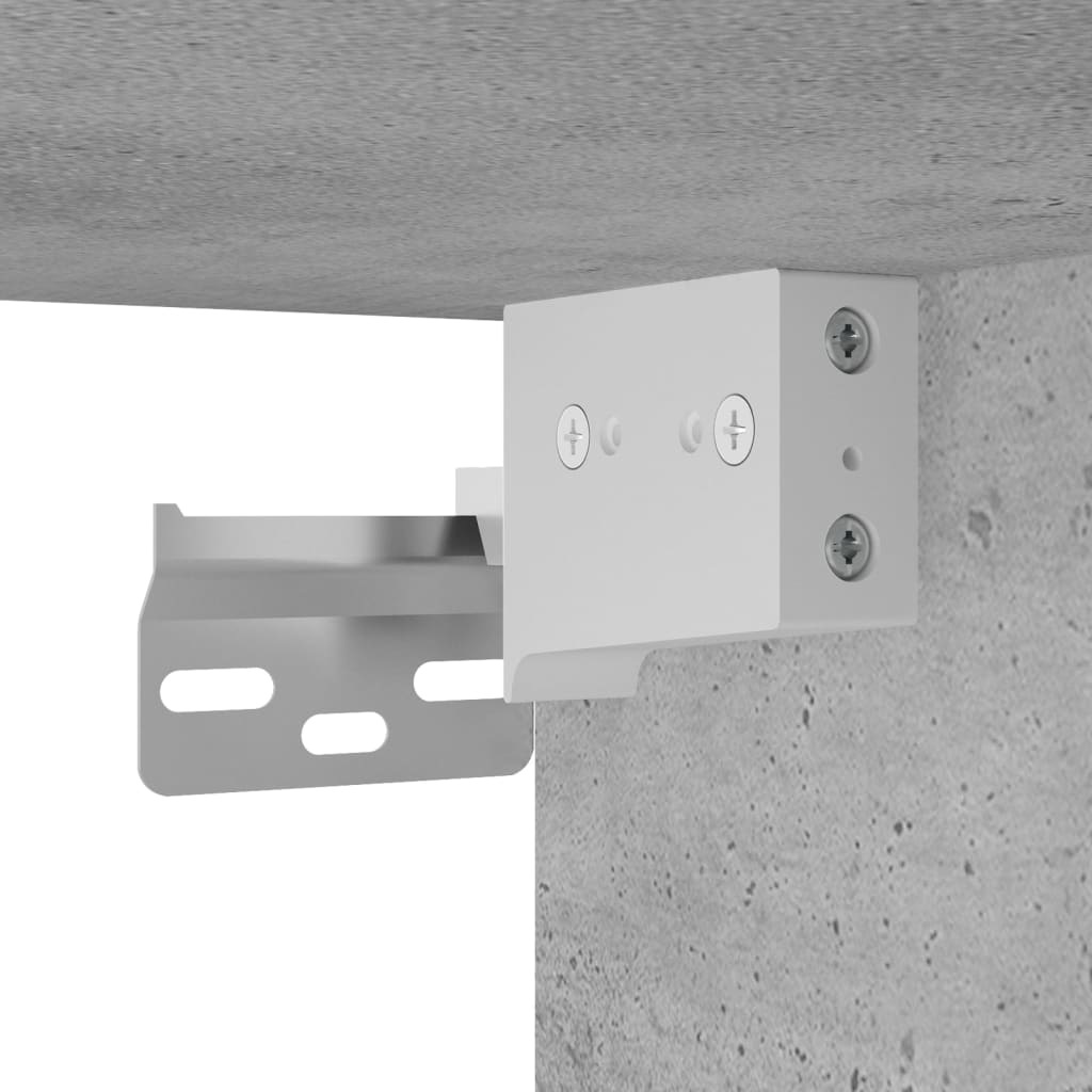 Dulap inalt, gri beton, 69,5x34x180, lemn compozit — imaginea 9