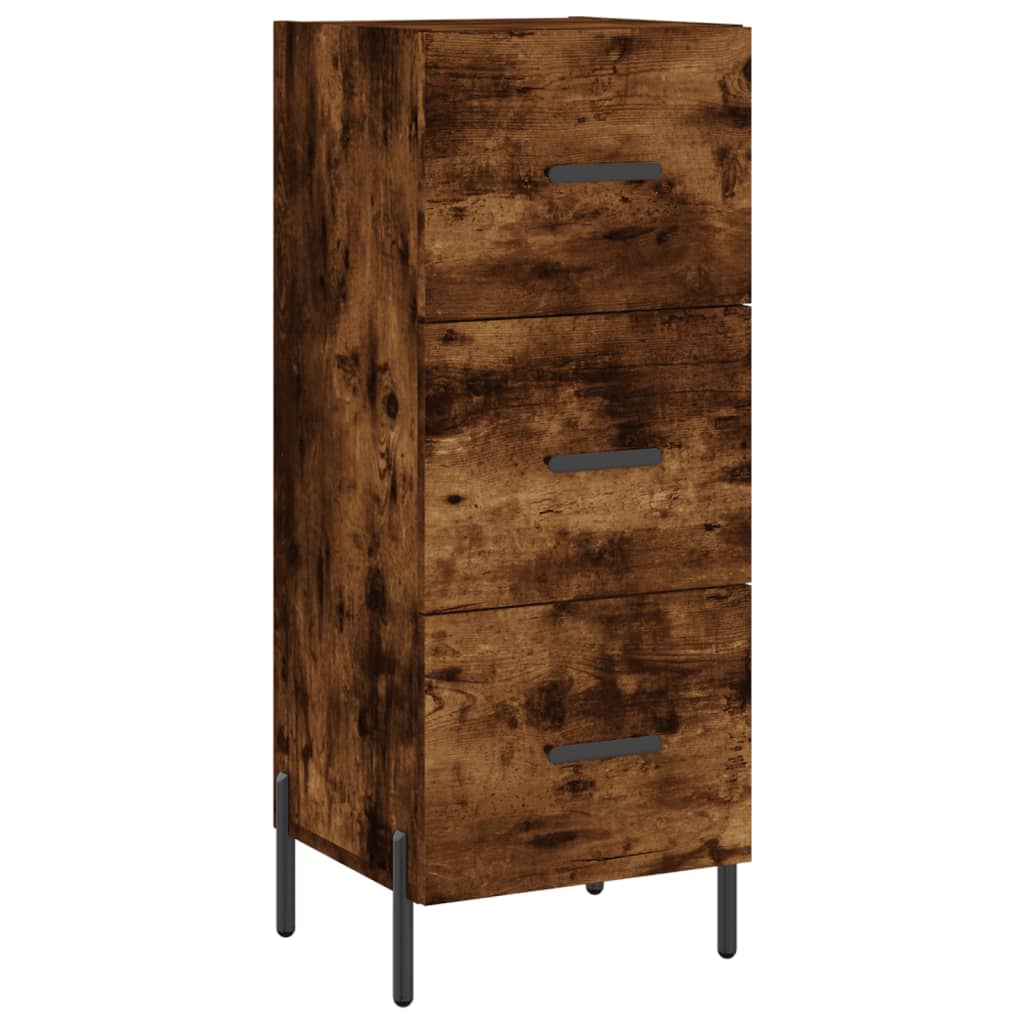 Dulap inalt, stejar fumuriu, 34,5x34x180 cm, lemn prelucrat — imaginea 5