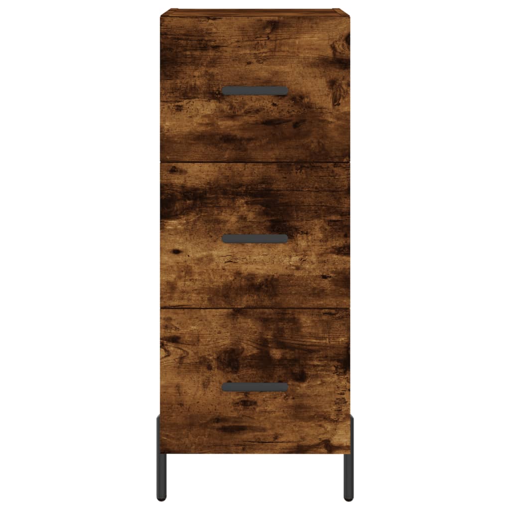 Dulap inalt, stejar fumuriu, 34,5x34x180 cm, lemn prelucrat — imaginea 6