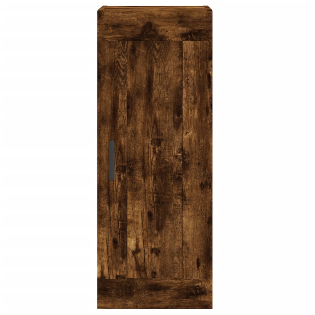 Dulap inalt, stejar fumuriu, 34,5x34x180 cm, lemn prelucrat — imaginea 7