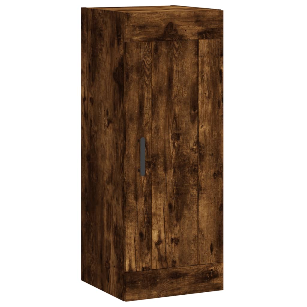 Dulap inalt, stejar fumuriu, 34,5x34x180 cm, lemn prelucrat — imaginea 8