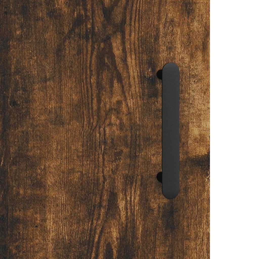 Dulap inalt, stejar fumuriu, 34,5x34x180 cm, lemn prelucrat — imaginea 10