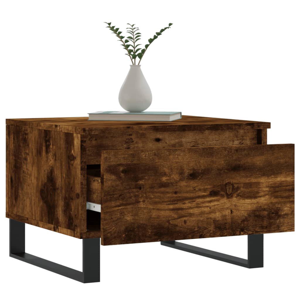 Mese de cafea 2 buc. stejar fumuriu 50x46x35 cm lemn compozit — imaginea 4