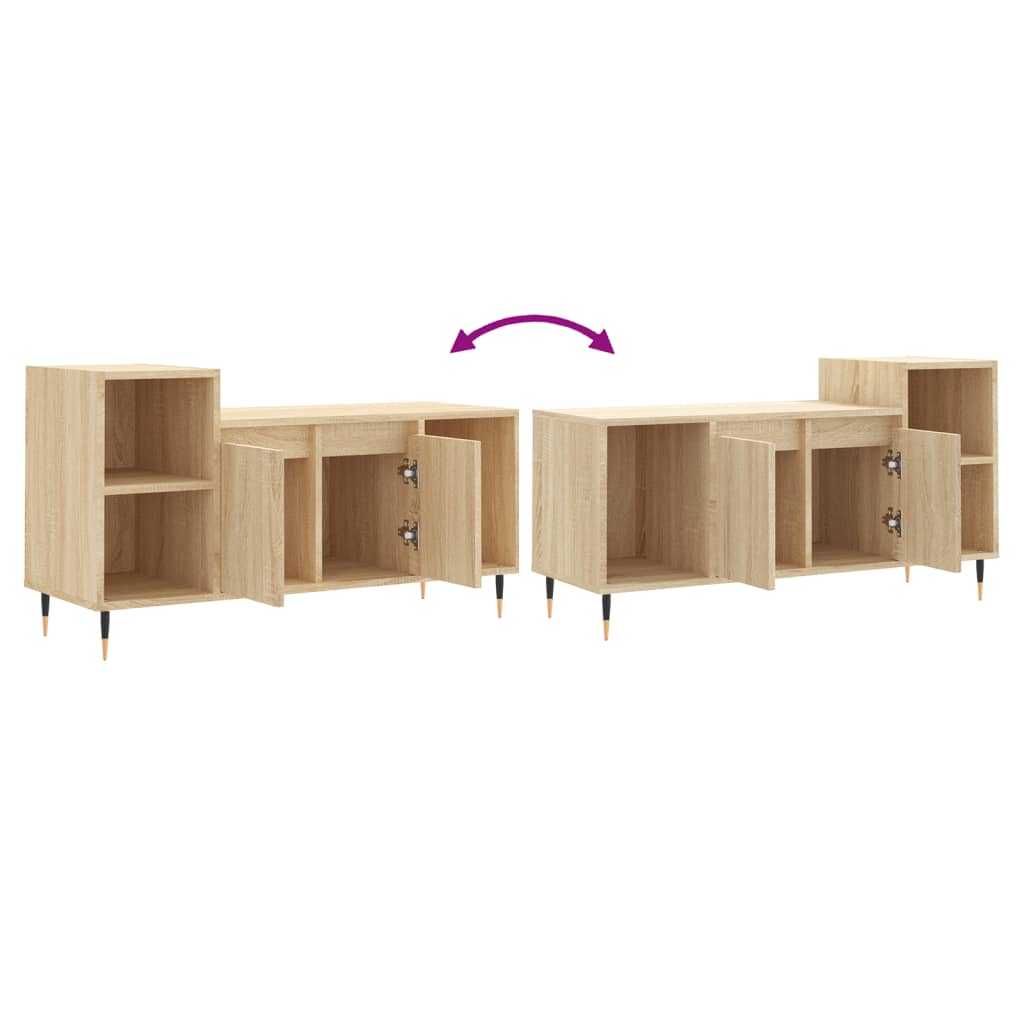 Comoda TV, stejar sonoma, 100x35x55 cm, lemn prelucrat — imaginea 9