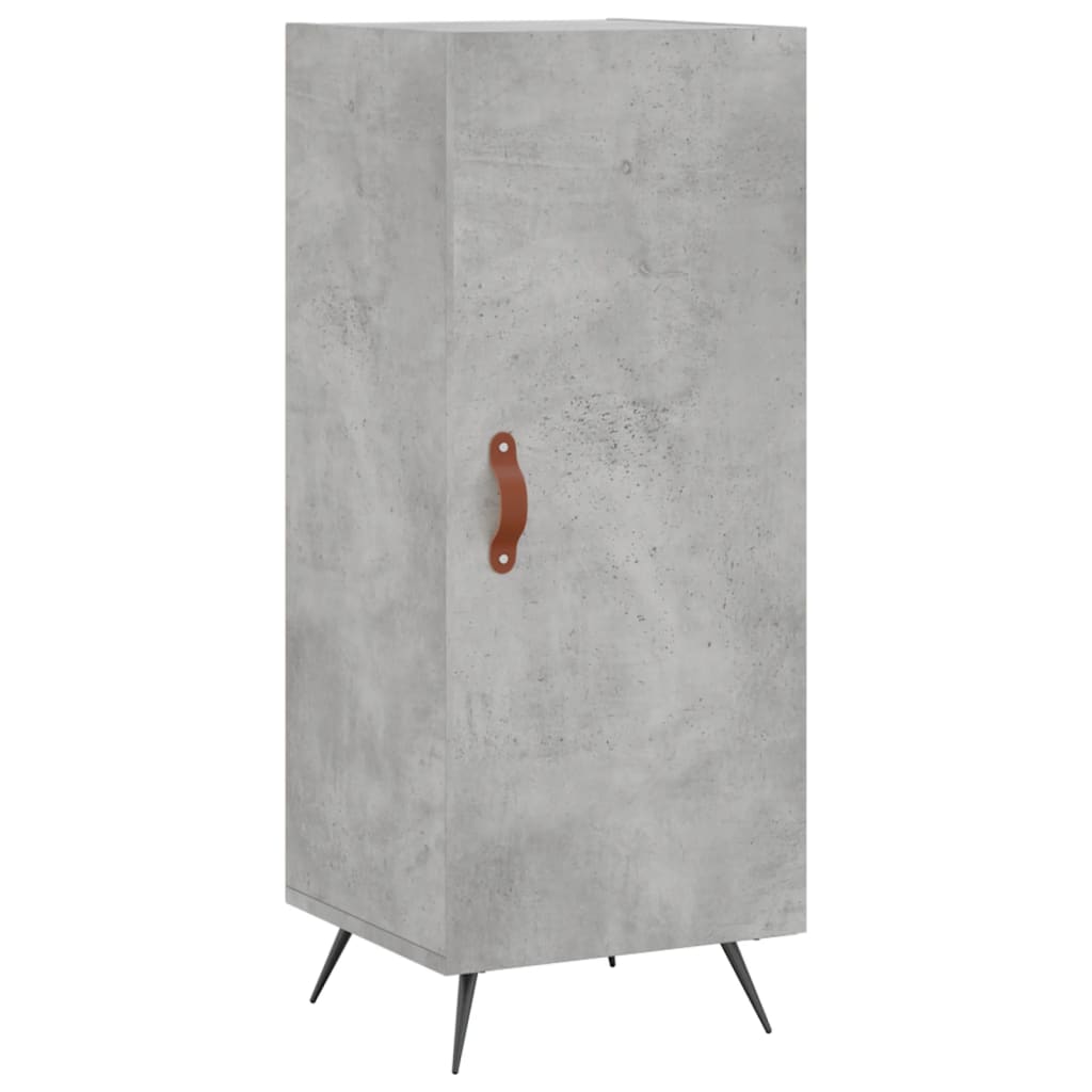 Dulap inalt, gri beton, 34,5x34x180 cm, lemn prelucrat — imaginea 5