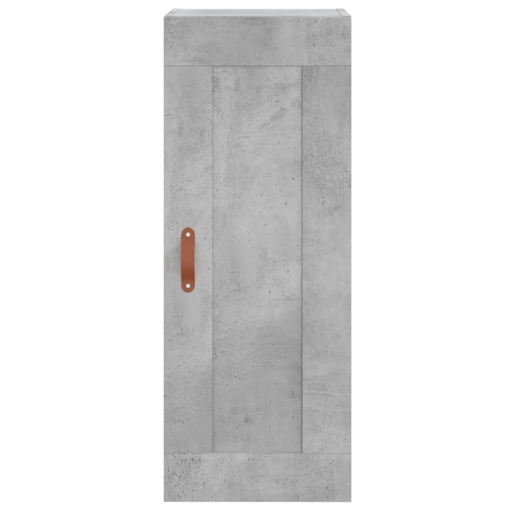 Dulap inalt, gri beton, 34,5x34x180 cm, lemn prelucrat — imaginea 7