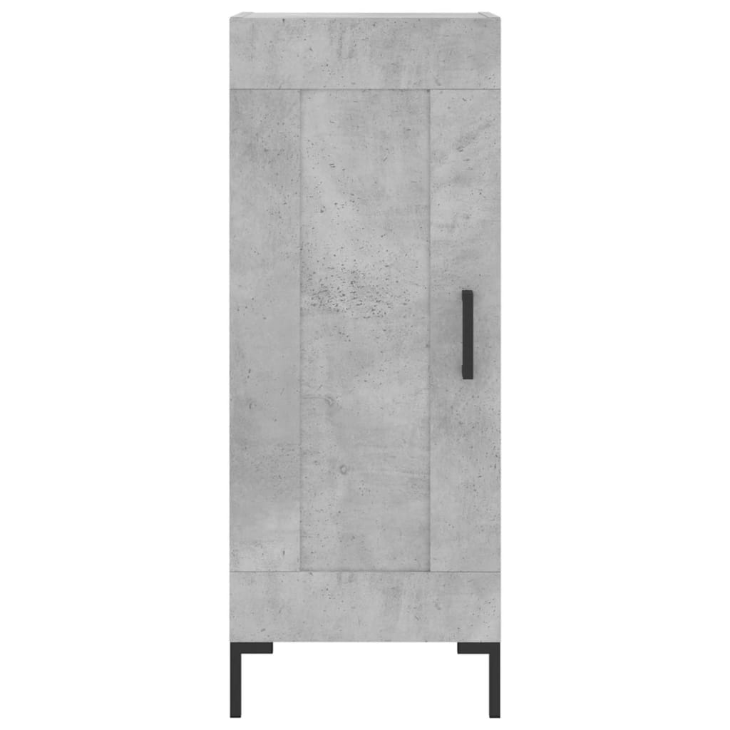 Dulap inalt, gri beton, 34,5x34x180 cm, lemn prelucrat — imaginea 6