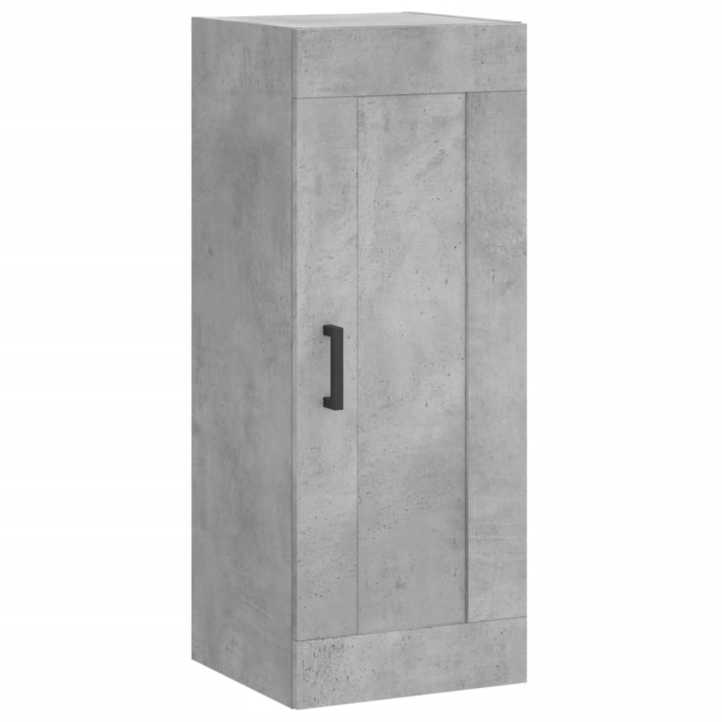 Dulap inalt, gri beton, 34,5x34x180 cm, lemn prelucrat — imaginea 7