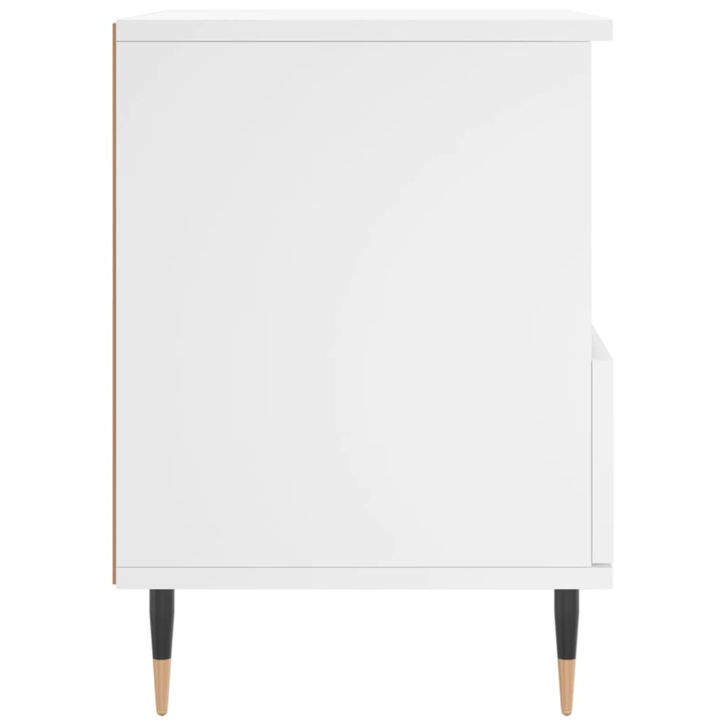 Noptiera, alb, 40x35x50 cm, lemn prelucrat — imaginea 7