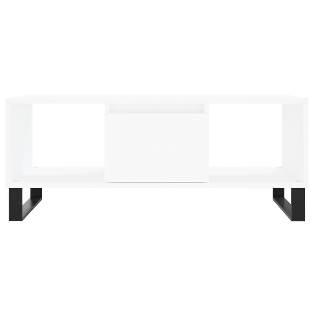 Masuta de cafea, alb, 90x50x36,5 cm, lemn prelucrat — imaginea 5