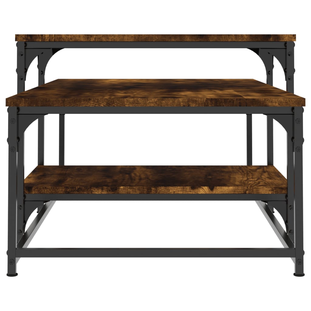 Masuta de cafea, stejar afumat, 102x60x45 cm, lemn prelucrat — imaginea 5