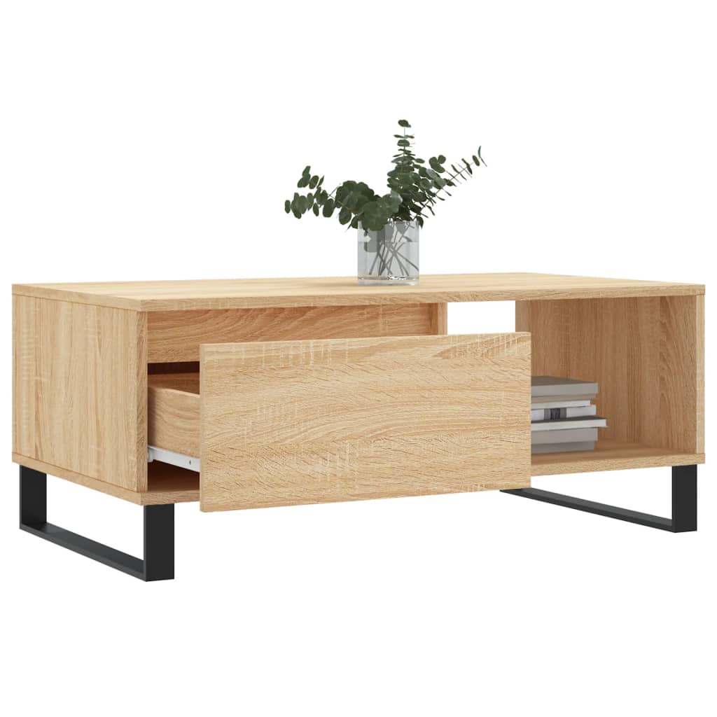 Masuta de cafea, stejar sonoma, 90x50x36,5 cm, lemn compozit — imaginea 4