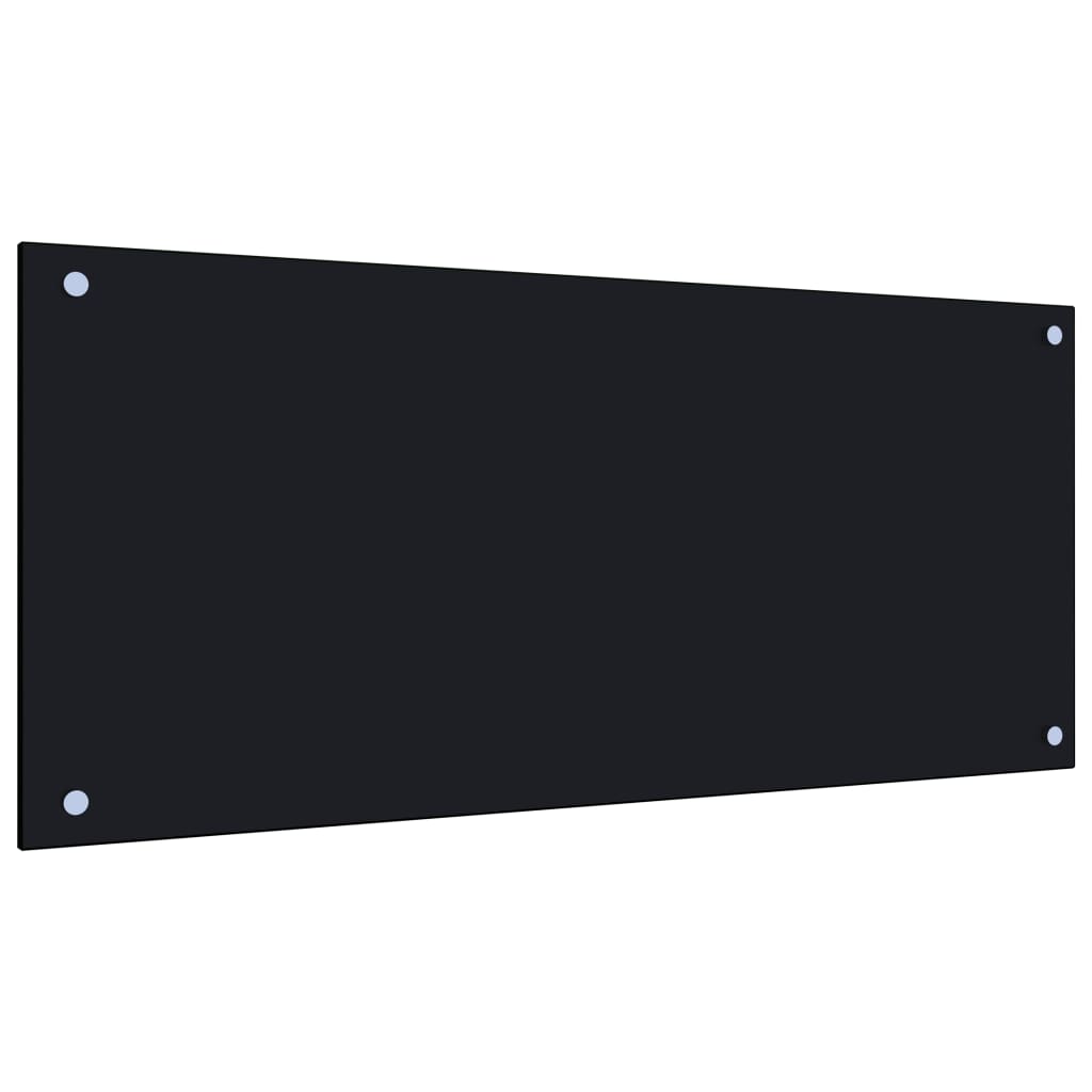 Panou antistropi de bucatarie, negru 90x40 cm sticla securizata