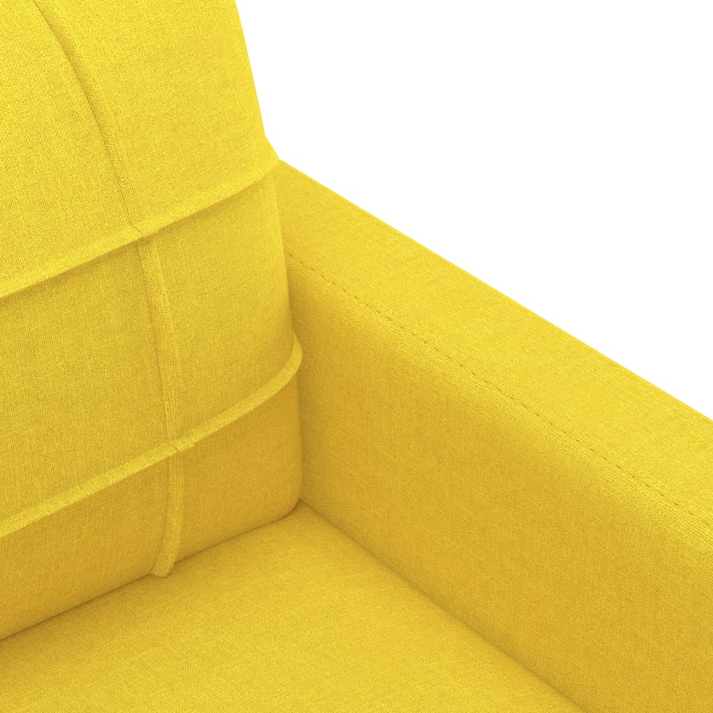 Canapea cu 3 locuri, galben deschis, 180 cm, material textil — imaginea 6