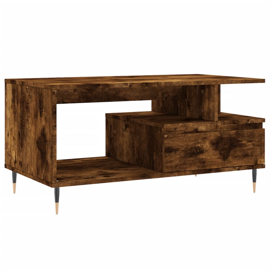 Masuta de cafea, stejar fumuriu, 90x49x45 cm, lemn prelucrat