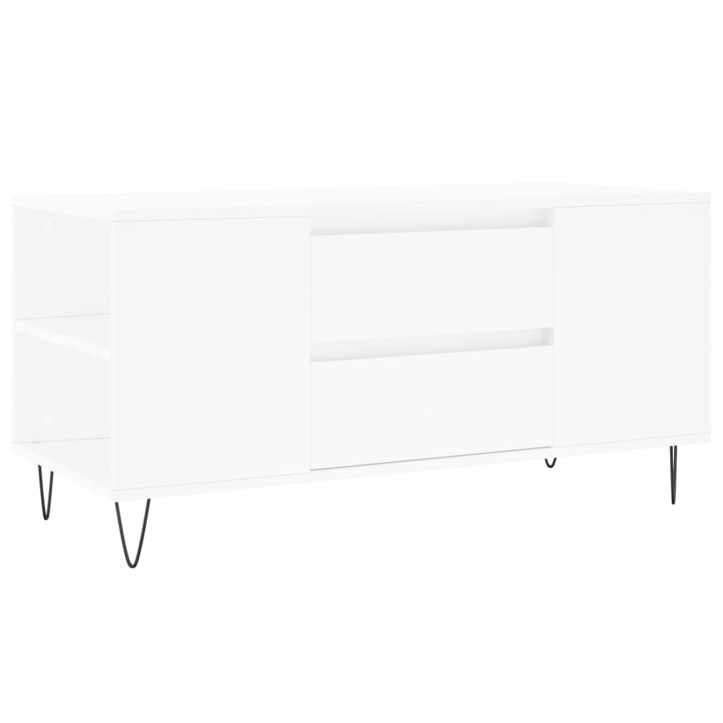 Masuta de cafea, alb, 102x44,5x50 cm, lemn prelucrat