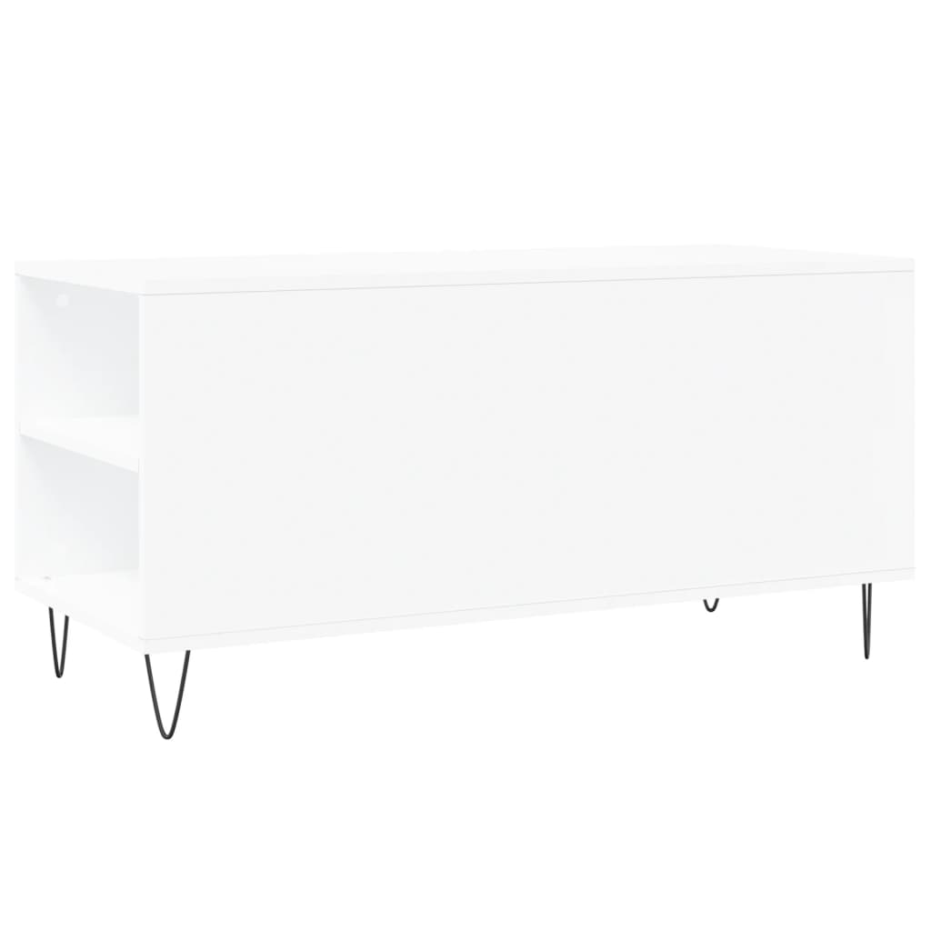 Masuta de cafea, alb, 102x44,5x50 cm, lemn prelucrat — imaginea 8