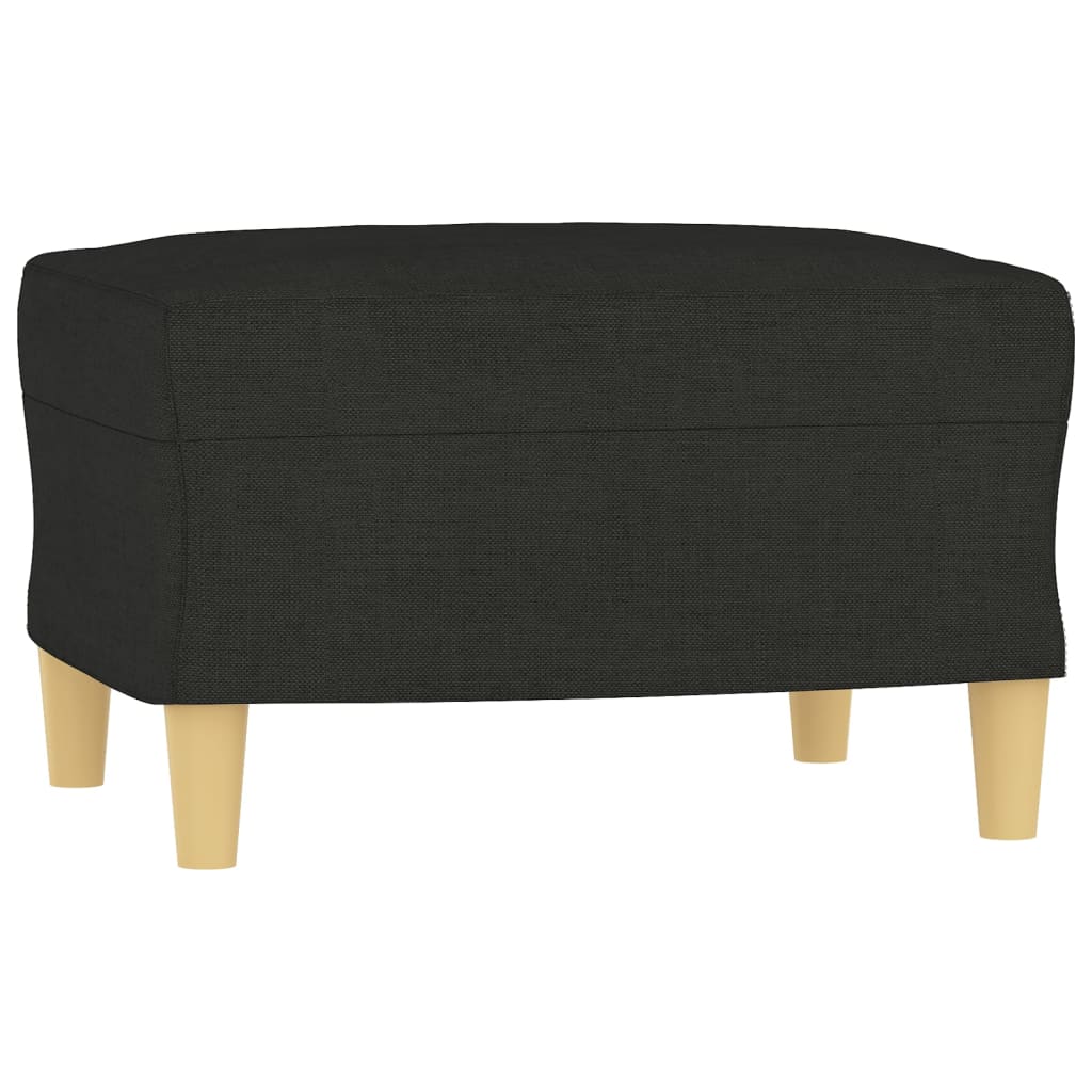 Fotoliu canapea cu taburet, negru, 60 cm, material textil — imaginea 5