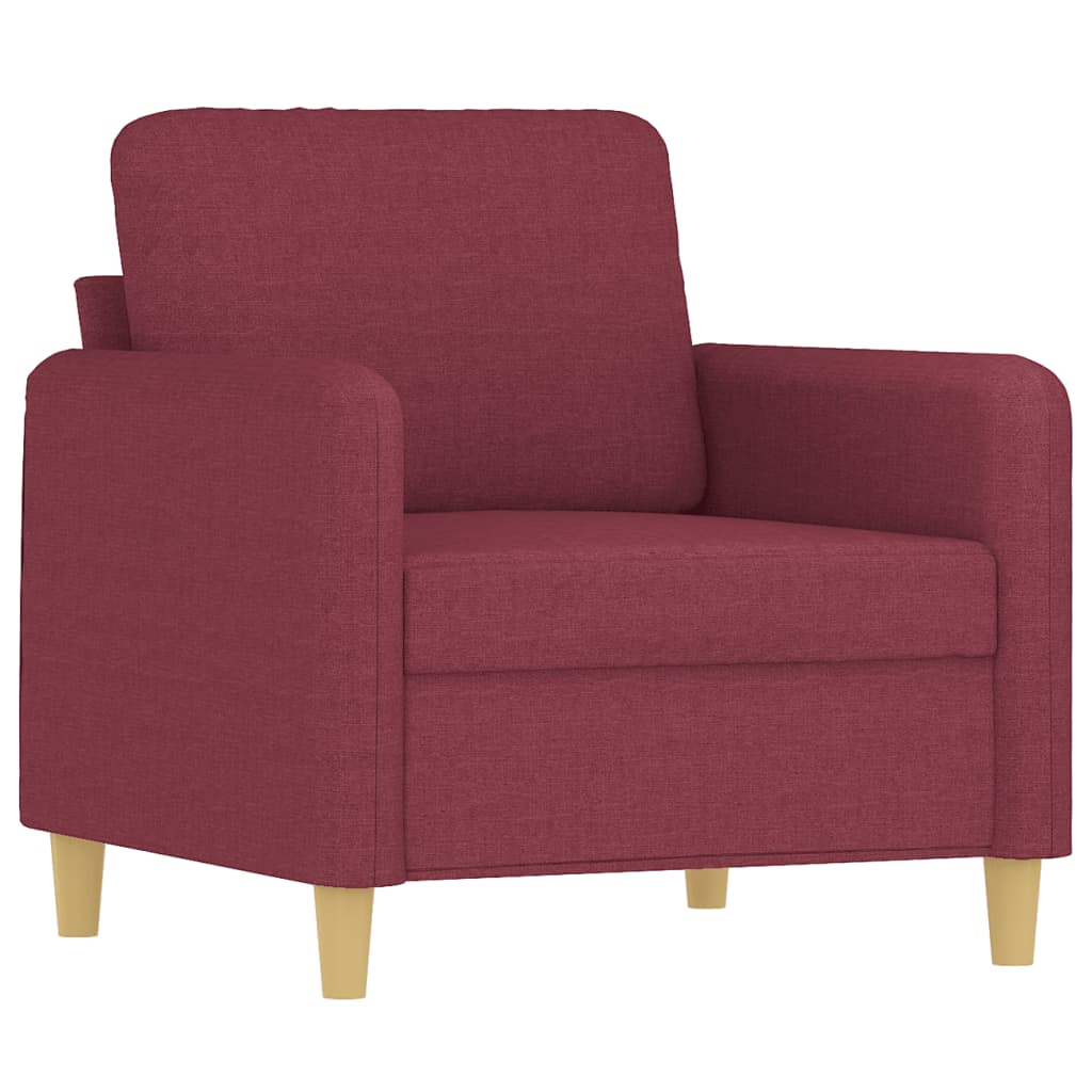 Fotoliu canapea cu taburet, rosu vin, 60 cm, material textil — imaginea 4