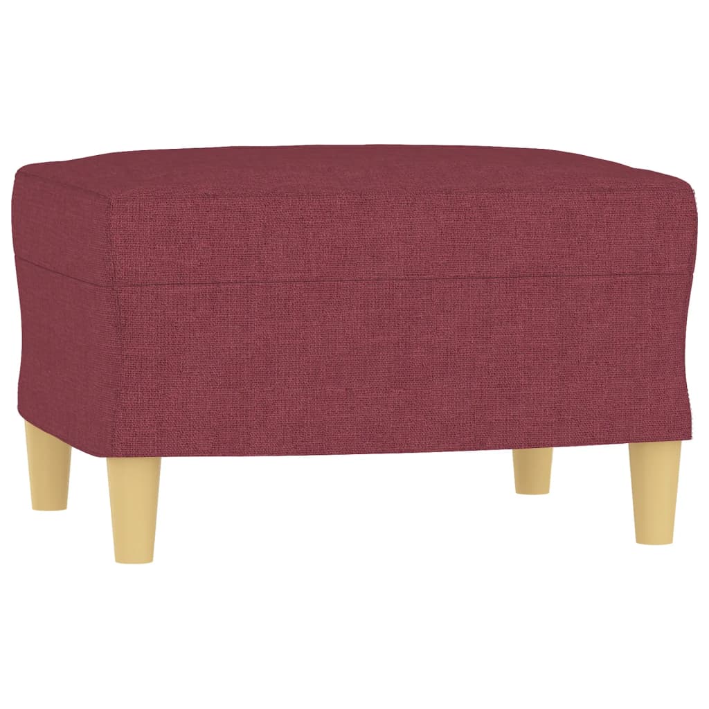Fotoliu canapea cu taburet, rosu vin, 60 cm, material textil — imaginea 5