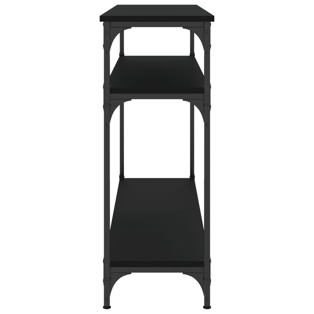 Masuta consola, negru, 100x29x75 cm, lemn compozit — imaginea 5