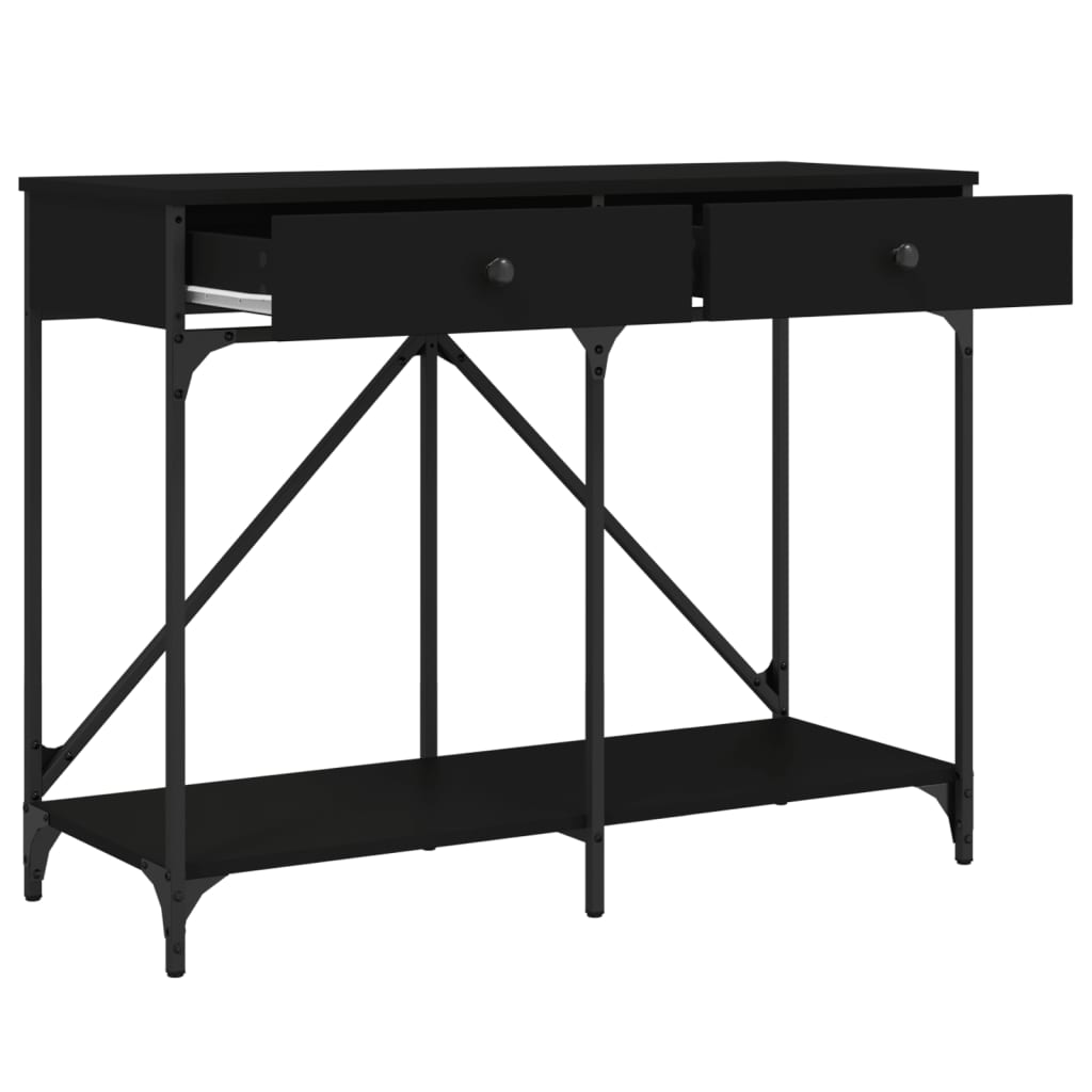 Masuta consola, negru, 100x39x78,5 cm, lemn compozit — imaginea 5