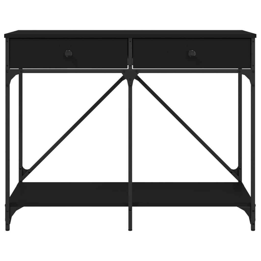 Masuta consola, negru, 100x39x78,5 cm, lemn compozit — imaginea 6