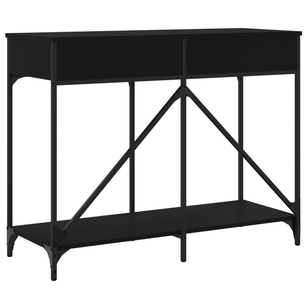 Masuta consola, negru, 100x39x78,5 cm, lemn compozit — imaginea 8