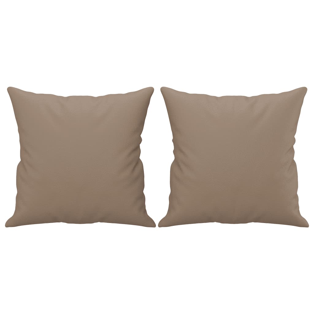 Canapea cu 2 locuri cu pernute, cappuccino, 140 cm, piele eco. — imaginea 5