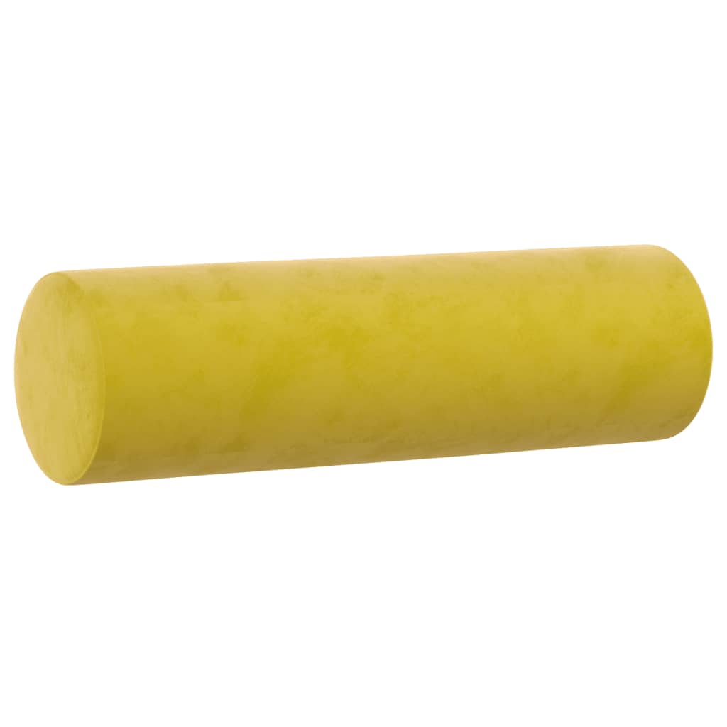 Canapea cu 2 locuri cu pernute, galben, 140 cm, catifea — imaginea 6