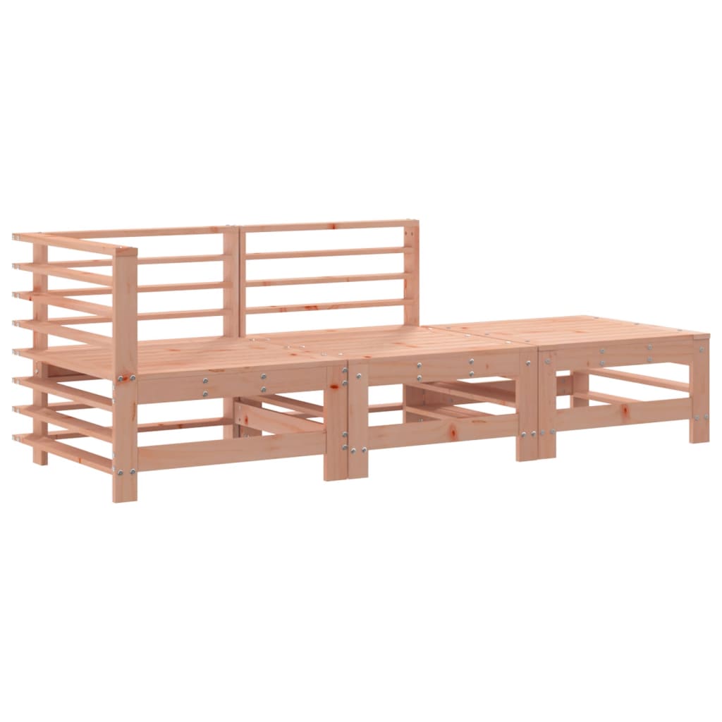 Set mobilier de gradina cu perne, 3 piese, lemn masiv douglas — imaginea 3