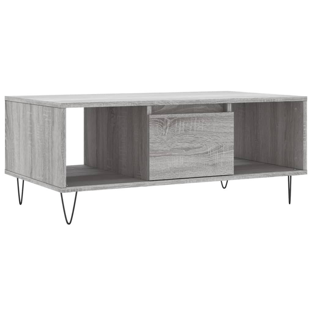 Masuta de cafea, gri sonoma, 90x50x36,5 cm, lemn prelucrat