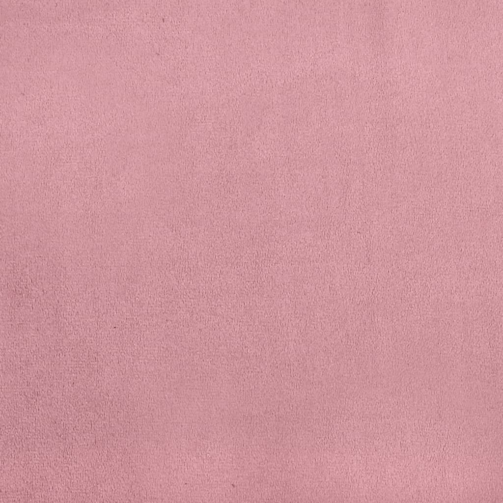 Fotoliu canapea cu taburet, roz, 60 cm, catifea — imaginea 6
