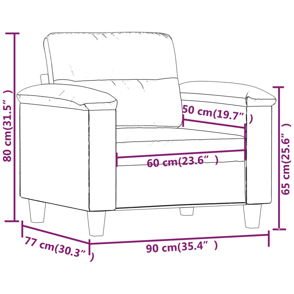 Canapea de o persoana, 60 cm, piele ecologica — imaginea 8