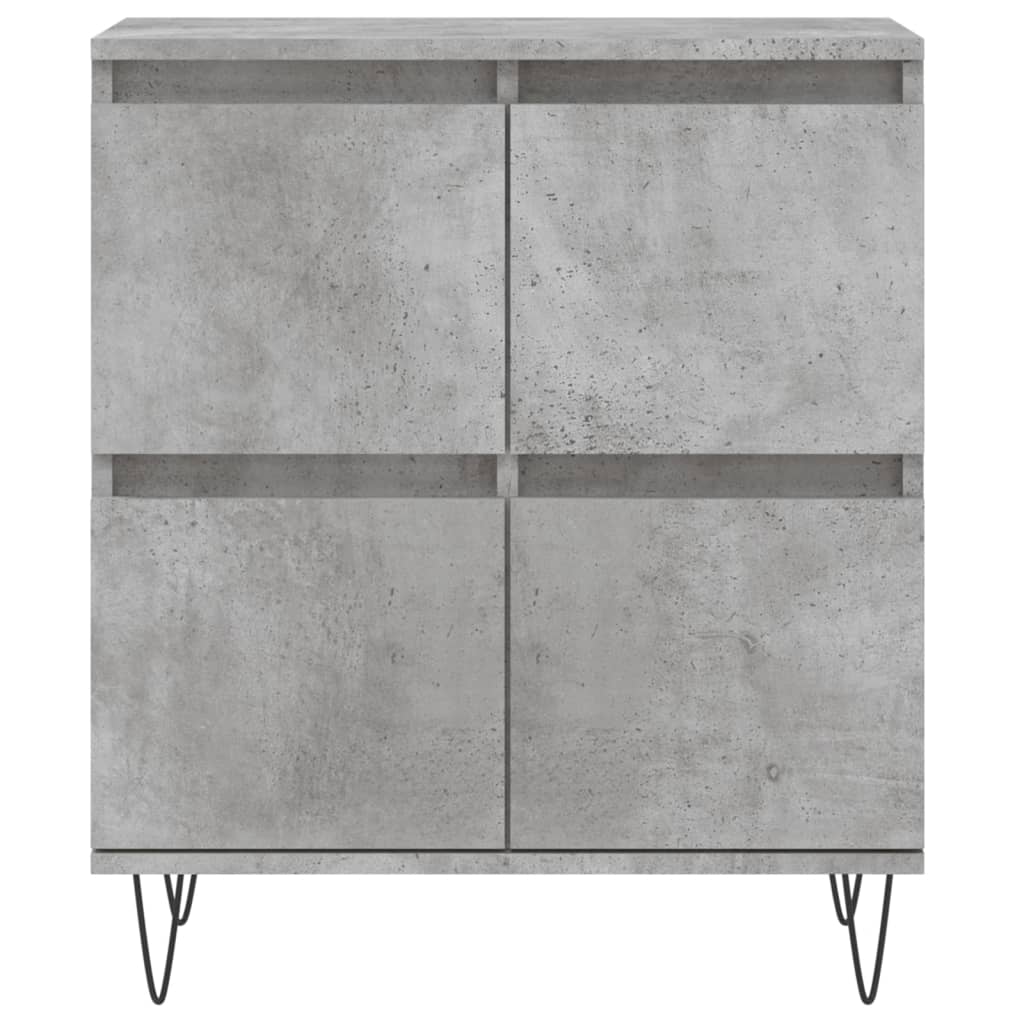 Servante, 3 piese, gri beton, lemn prelucrat — imaginea 6