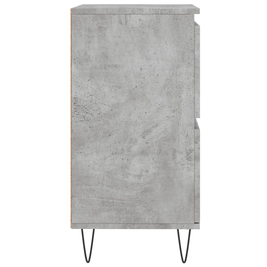 Servante, 3 piese, gri beton, lemn prelucrat — imaginea 7